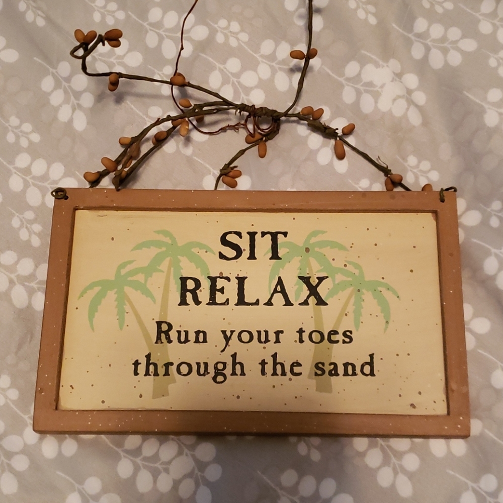 Wooden country coastal sign